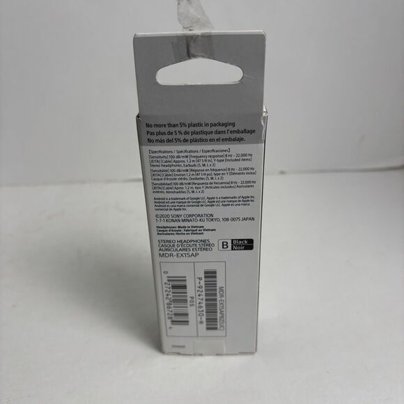 SONY Stereo Headphones for Smartphones With Mic Black - Picture 3 of 5